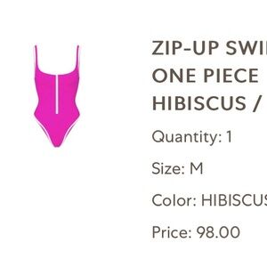 SKIMS Hibiscus Zip-Up Swim One Piece